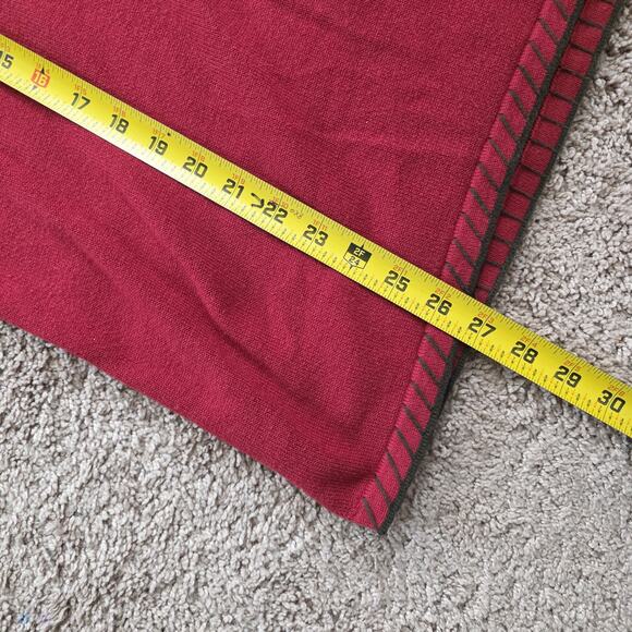 Vintage Embroidered Christmas Sweater Womens XL Red Wreath Holiday Cottage Boho - Picture 9 of 9